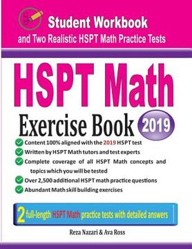 portada HSPT Math Exercise Book: Student Workbook and Two Realistic HSPT Math Tests (in English)