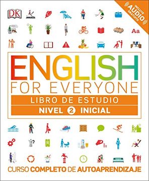 portada English for Everyone: Nivel 2: Inicial, Libro de Estudio: Curso Completo de Autoaprendizaje (in Spanish)