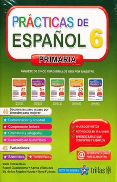 portada PAQ. PRACTICAS DE ESPA�OL 6. PRIMARIA (5 CUADERNILLOS)