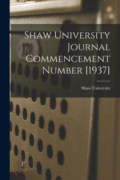 portada Shaw University Journal Commencement Number [1937]
