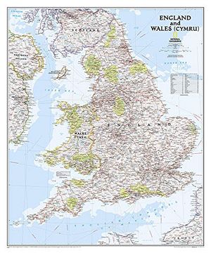 portada England and Wales Classic, Laminated: Wall Maps Countries & Regions (National Geographic Reference Map) (in English)
