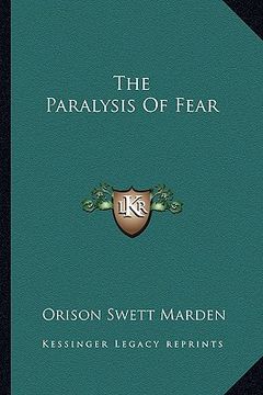 portada the paralysis of fear (en Inglés)