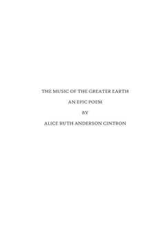 portada Music of the Greater Earth: A Collection of Poetry (en Inglés)