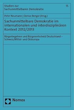 portada Sachunmittelbare Demokratie im Internationalen und Interdisziplin? Ren Kontext 2012/2013 (in German)