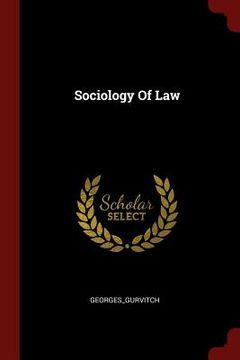 portada Sociology Of Law