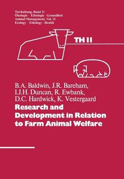 portada research and development in relation to farm animal welfare (en Inglés)