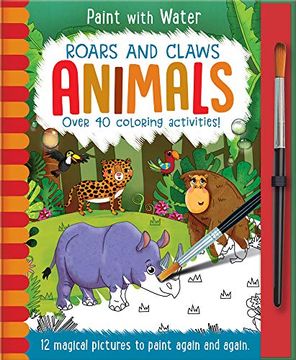portada Roars and Claws - Animals (Magic Water Colouring) (in English)