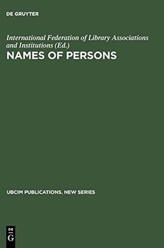 portada Names of Persons (Ubcim Publications) (Ubcim Publications. New) (in English)