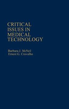 portada critical issues in medical technology (en Inglés)