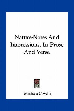 portada nature-notes and impressions, in prose and verse