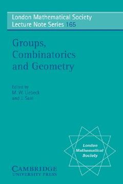 portada Groups, Combinatorics and Geometry Paperback (London Mathematical Society Lecture Note Series) 