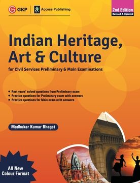 portada Indian Heritage, art and Culture (Preliminary & Main) 2ed - Multicolour Book 