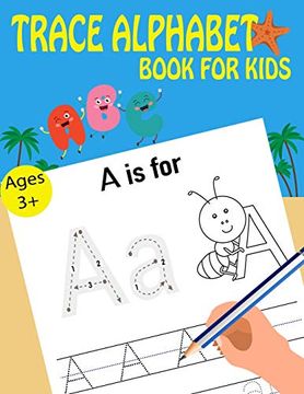 portada Trace Alphabet Book for Kids: 10 (Learn Handwriting) 