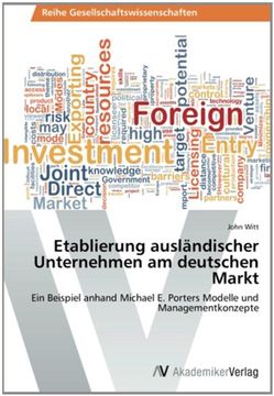 portada Etablierung ausländischer Unternehmen am deutschen Markt: Ein Beispiel anhand Michael E. Porters Modelle und Managementkonzepte