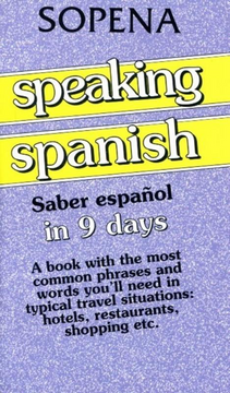 portada Saber Espa/Ol Speaking Spanish in 9 Days (in Spanish)