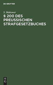 portada § 200 des Preussischen Strafgesetzbuches (en Alemán)