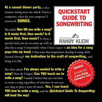 portada Quickstart Guide to Songwriting (en Inglés)