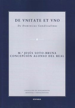 portada De Vnitate et Vino: De Dominicus Gundissalinus