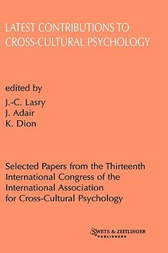 portada latest contributions to cross-cultural psychology (en Inglés)