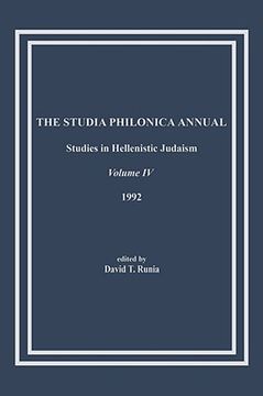 portada the studia philonica annual, iv, 1992 (en Inglés)