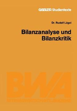 portada Bilanzanalyse Und Bilanzkritik (in German)