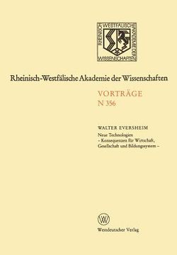 portada Natur-, Ingenieur- Und Wirtschaftswissenschaften: Vorträge - N 356 (en Alemán)
