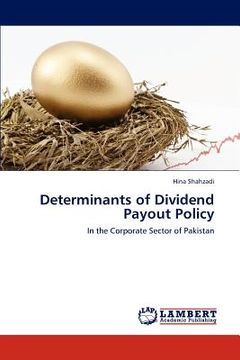 portada determinants of dividend payout policy (en Inglés)
