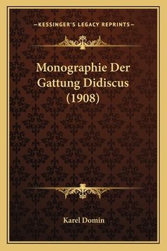 portada Monographie Der Gattung Didiscus (1908) (en Alemán)