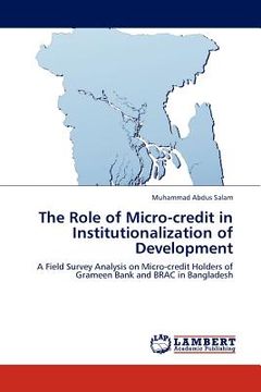 portada the role of micro-credit in institutionalization of development (en Inglés)