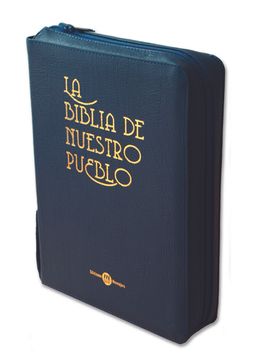 portada La Biblia de Nuestro Pueblo (Cuero Azul + Cremallera)