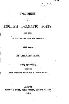 portada Specimens of English Dramatic Poets who Lived about the Time of Shakespeare