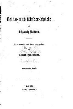 portada Volk- und Kinder-spiele aus Schleswig-holstein (in German)