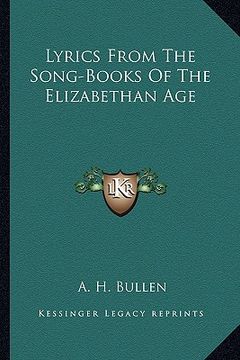 portada lyrics from the song-books of the elizabethan age (in English)