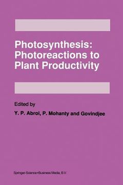 portada Photosynthesis: Photoreactions to Plant Productivity (en Inglés)