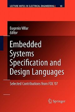 portada embedded systems specification and design languages: selected contributions from fdl 07 (en Inglés)