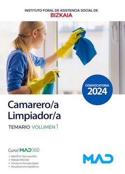 portada Camarero/A Limpiador/A Temario Volumen 1 Instituto Foral de Asistencia Social de Bizkaia (Ifas)