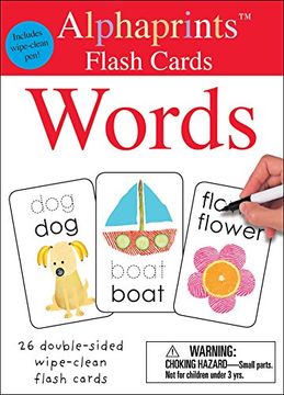 portada Alphaprints: Wipe Clean Flash Cards Words (Wipe Clean: Alphaprints Flash Cards)