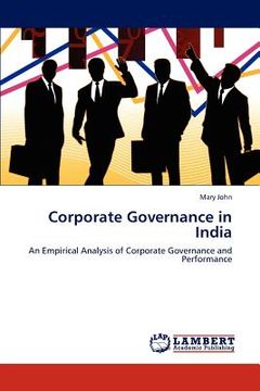 portada corporate governance in india (en Inglés)