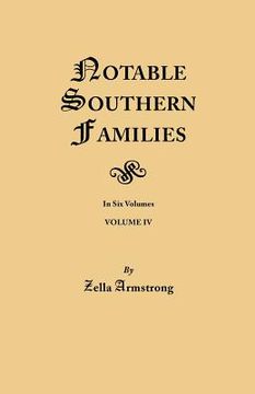 portada notable southern families. volume iv (in English)