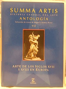 portada Summa Artis. Historia General del Arte. Antologia. Vii. Arte de los Siglos Xvii y Xviii en Europa
