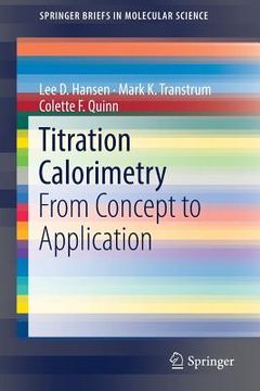 portada Titration Calorimetry: From Concept to Application (en Inglés)