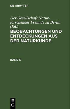 portada Beobachtungen und Entdeckungen aus der Naturkunde. Band 5 (in German)