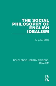 portada The Social Philosophy of English Idealism (Routledge Library Editions: Idealism) (in English)