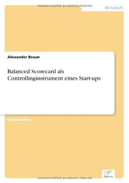 portada Balanced Scorecard als Controllinginstrument eines Start-ups (German Edition)