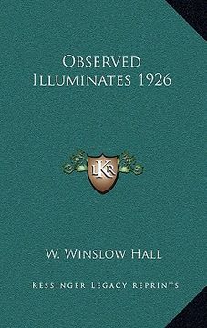 portada observed illuminates 1926 (en Inglés)