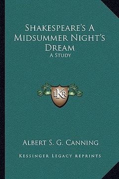 portada shakespeare's a midsummer night's dream: a study (en Inglés)
