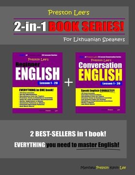 portada Preston Lee's 2-in-1 Book Series! Beginner English & Conversation English Lesson 1 - 20 For Lithuanian Speakers (en Inglés)