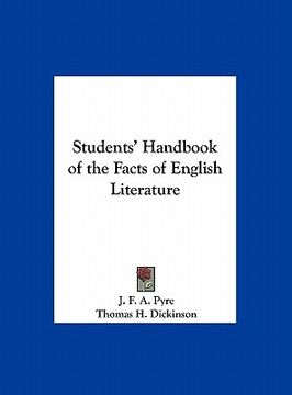 portada students' handbook of the facts of english literature