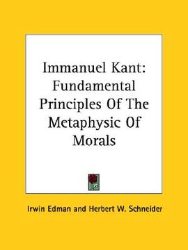portada immanuel kant: fundamental principles of the metaphysic of morals (in English)