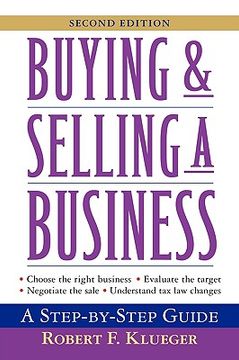 portada buying & selling a business: a step-by-step guide (en Inglés)